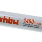 VHBW akkumulátor, újratölthető elem AAA - 650mAh, 3, 7V, Li-ion + Micro-USB csatlakozás fotó