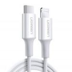 Ugreen USB Typ C - Lightning iPhone iPad MacBook MFI adat és töltőkábel 1m 3A 18W - Fehér (10493) fotó