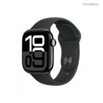 Apple Watch S10 GPS 42mm Jet Black Alu Case with Black Sport Band S/M MWWE3 fotó