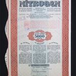 Nitrogen Műtrágya és Vegyiipar részvény 10x17, 1875 pengő / 5000 lei 1938 fotó