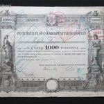 Pesti Hazai Első Takarékpénztár-Egyesület részvény 1000 forint 1895 fotó