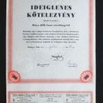 Budapest kölcsön ideiglenes kötelezvény 20 font sterling 1946 fotó