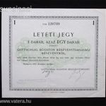 Gottschlig Ágoston Részvénytársaság 1x részvény letéti jegy 1923 - likőr fotó