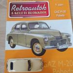 GAZ M-20 Pobeda fém autó makett prospektusával fotó