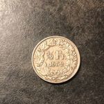 1/2 franc ezüst pénz Svájc 1932 1 darab fotó