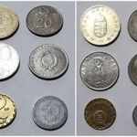 100 Forint 1995, 20 Forint 1989, 10 Forint 1972, 5 Forint 1967, 2 Ft 1983, 50 fillér 1948 (LOT - A) fotó