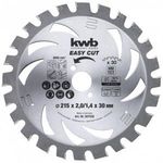 kwb 587938 Keményfém körfűrészlap 215 x 30 x 1.4 mm Fogak száma (collonként): 30 1 db fotó