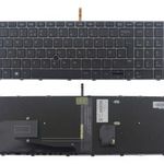 Fekete háttérvilágítású angol billentyűzet szürke keret HP EliteBook 755 G3 G4 850 ZBook 15u számára fotó