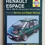 Renault Espace javítási könyv (1985-1996) Haynes fotó