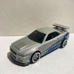 - Nissan Skyline GT-R R34 - Hot Wheels - 2009 - 1: 64 autó modell - újszerű - 1ft nmá fotó