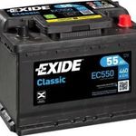 EXIDE akku Classic 55Ah, 460 A, J+ 242x175x190mm fotó