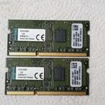 Kingston 2x4GB DDR3L 1600MHz laptop memória fotó