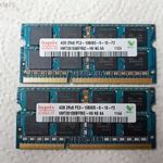 Hynix 2x4GB DDR3 1333MHz 9-10-F2 laptop memória fotó