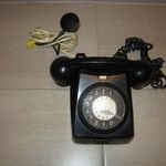 Régi fekete tárcsás telefon CB667 1977-es ( Magyar Posta Tulajdona ) fotó