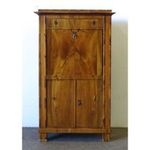 1R279 Antik kisméretű intarziás Biedermeier írószekreter 155 cm fotó