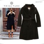 TRINA TURK 500 USD extra csinos FEKETE 80% GYAPJÚ designer ÖVES LUXUS KABÁT ~M/40 fotó