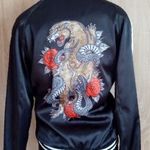 Eredeti ZARA MAN JAPAN DRAGON STYLE mintás bomber férfi dzseki XS/S fotó