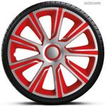 16"-os Veron Carbon Silver-Red dísztárcsa garnitúra (4darab) fotó