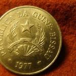 Guinea-Bissau nagyméretű nikkel 20 pesos 1977 fotó