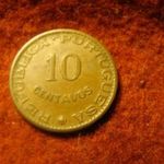 Portugál-India bronz 10 centavos 1958 fotó