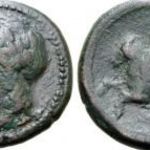 Szicilia, Szirakúza Kr.e. 310 Agathokles, Apollo & Pegazus, ókori görög bronz fotó