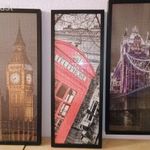 LONDON 3 RÉSZES PUZZLE KÉP 3D ÜVEGES KÉPKERETBEN - ÚJSZERŰ fotó