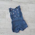 George sötétkék hímzett virágos farmer playsuit 3-4 év fotó