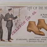 Standard American Shoe Store (Amerikai Cipő) reklám képeslap 1910-es évek fotó