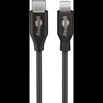 Goobay 39447 USB-C apa - Lightning apa 2.0 Adat és töltőkábel - Fekete (2m) (39447) fotó