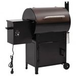 fekete vas pellet grillsütő kéménnyel 104 cm (360069) fotó