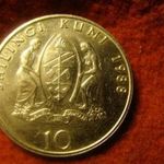 Tanzánia nagy 10 shilling 1988 kiváló fotó