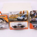 Matchbox MBX Chevy Caprice (bontott) + Porsche 911 Rally (bontatlan) + Police Interceptor (bontott) fotó