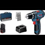 Bosch GSR 12V-15 akkus fúrócsavarozó 2db 2.0Ah-s akkuval (060186810H) (060186810H) fotó