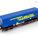 Marklin 47075-04 ÖBB 4 tengelyes kocsi, LKW Walter kamion pótkocsi rakománnyal, H0 (1: 87) fotó