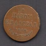 3 krajcár 1849 NB fotó