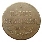 Magyarország, 3 krajcár 1849 NB EF fotó