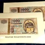 2db 2000 Forint - Millennium - Aranyszálas Millenniumi 2000Ft UNC ( Sorszámkövető ) fotó