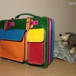 VERA PELLE multicolor valódi bőr, sportosan elegáns messenger irattáska fotó