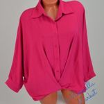 Húzott Aljú, Elegáns Gombos Molett Pink Ing/Blúz! M/L-es fotó