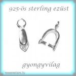 925-ös sterling ezüst ékszerkellék: medáltartó, medálkapocs EMK 32 1db/csomag fotó