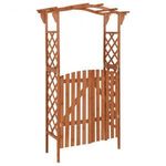 tömör fenyőfa pergola kapuval 116 x 40 x 204 cm fotó