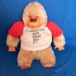 Vintage fehér BABY GONGA plüss Moncsicsi Monkey Monchhichi majom -- Russ Berrie fotó