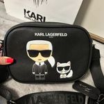 Prémium Karl Lagerfeld fekete crossbody Új fotó