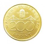 Magyarország, 200 forint 1994 - aranyozott aUNC+, 12g500 fotó