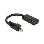 Delock Displayport mini 1.2 -> HDMI M/F adapter 0.25m 4K fekete (62640) fotó