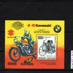 T053 Bissau-Guinea 1985. 100 éves a motorkerékpár - Motorok ** BL 7.00 EUR fotó