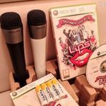 LIPS Karaoke Szett 2 DB Mikrofonnal !!! + lemezzel + 4 db varta elem Xbox 360 hibátlan FÉLÁRON fotó