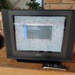 (GYŐR!) 21" CRT síkképcsöves flat Samsung cw-21z453n TV Retró Nintendo konzol -hoz fotó