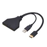 HDMI splitter, 1db HDMI apa -> 2db HDMI anya elosztó, 4K UHD, Doonjiey, fekete fotó