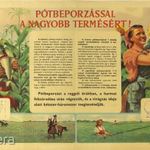 régi plakát: PÓTBEPORZÁSSAL A NAGYOBB TERMÉSÉRT! Pál György szocreál reklám retro mezőgazdaság fotó